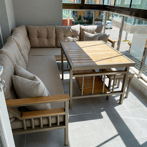 Yalı Home Atlantis Balkon Köşe Takımı