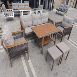 Yali Home İpli Balkon Oturma Takımı Bahçe Takımı